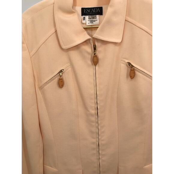 Escada Elements Peach Zip Front Blazer Size 36 - Picture 3 of 11